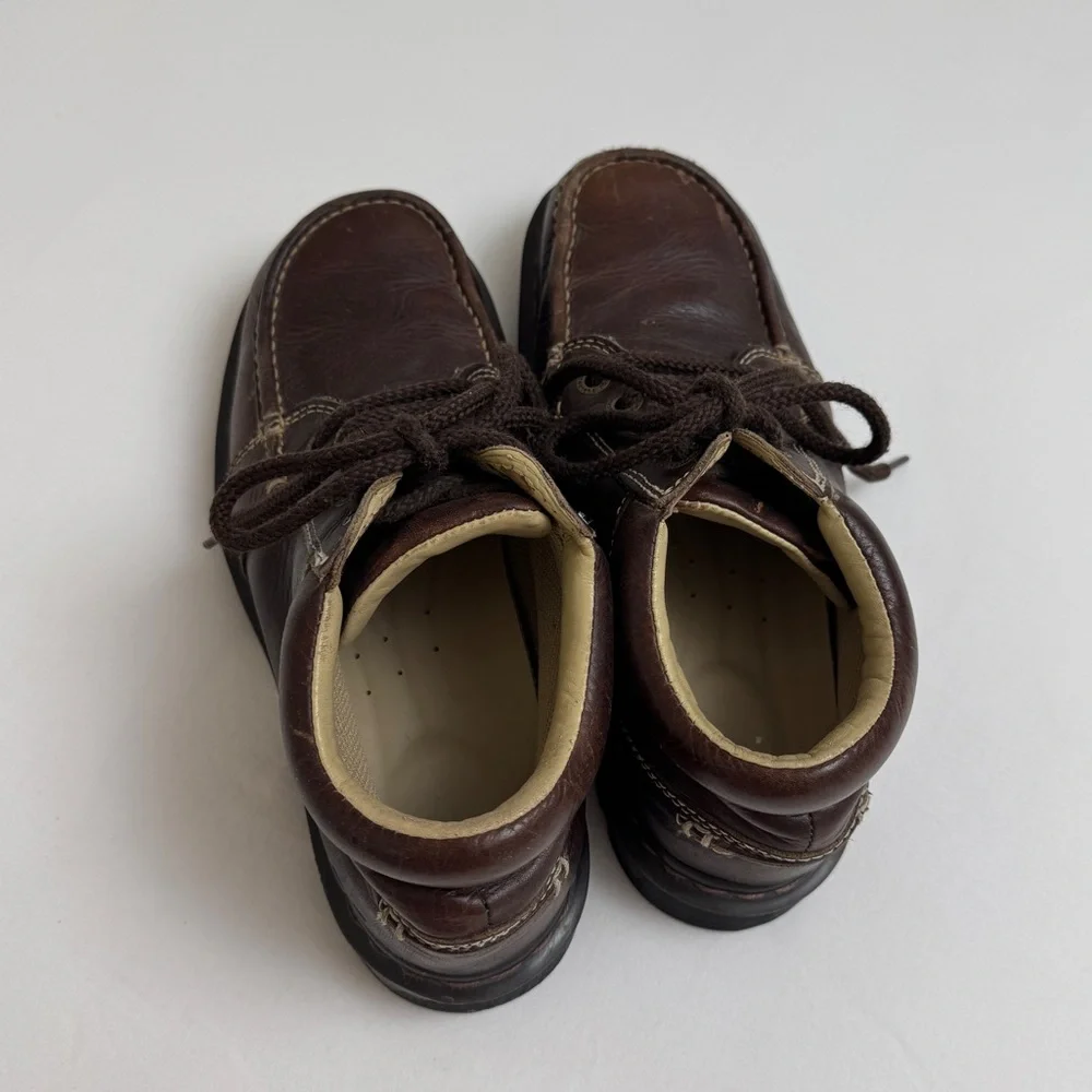Vintage Dr. Martens 90s Brown Leather Chunky Lace Up Boots M Size 9 W Size 10